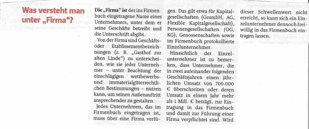 Was ist eine Firma
